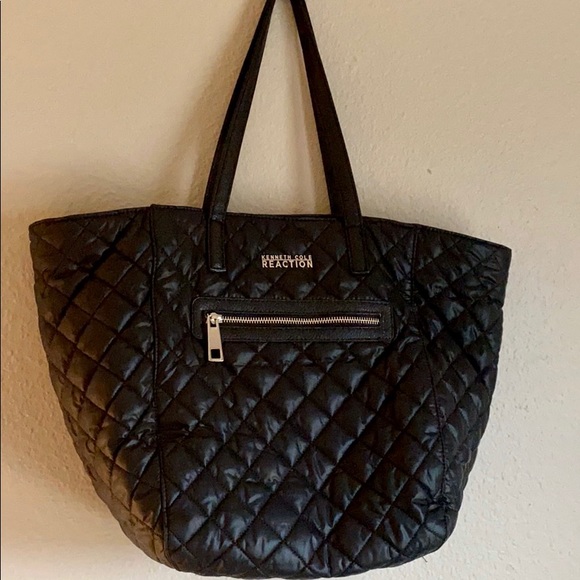 Kenneth Cole Reaction Handbags - Kenneth Cole Black Quilted Tote Bag